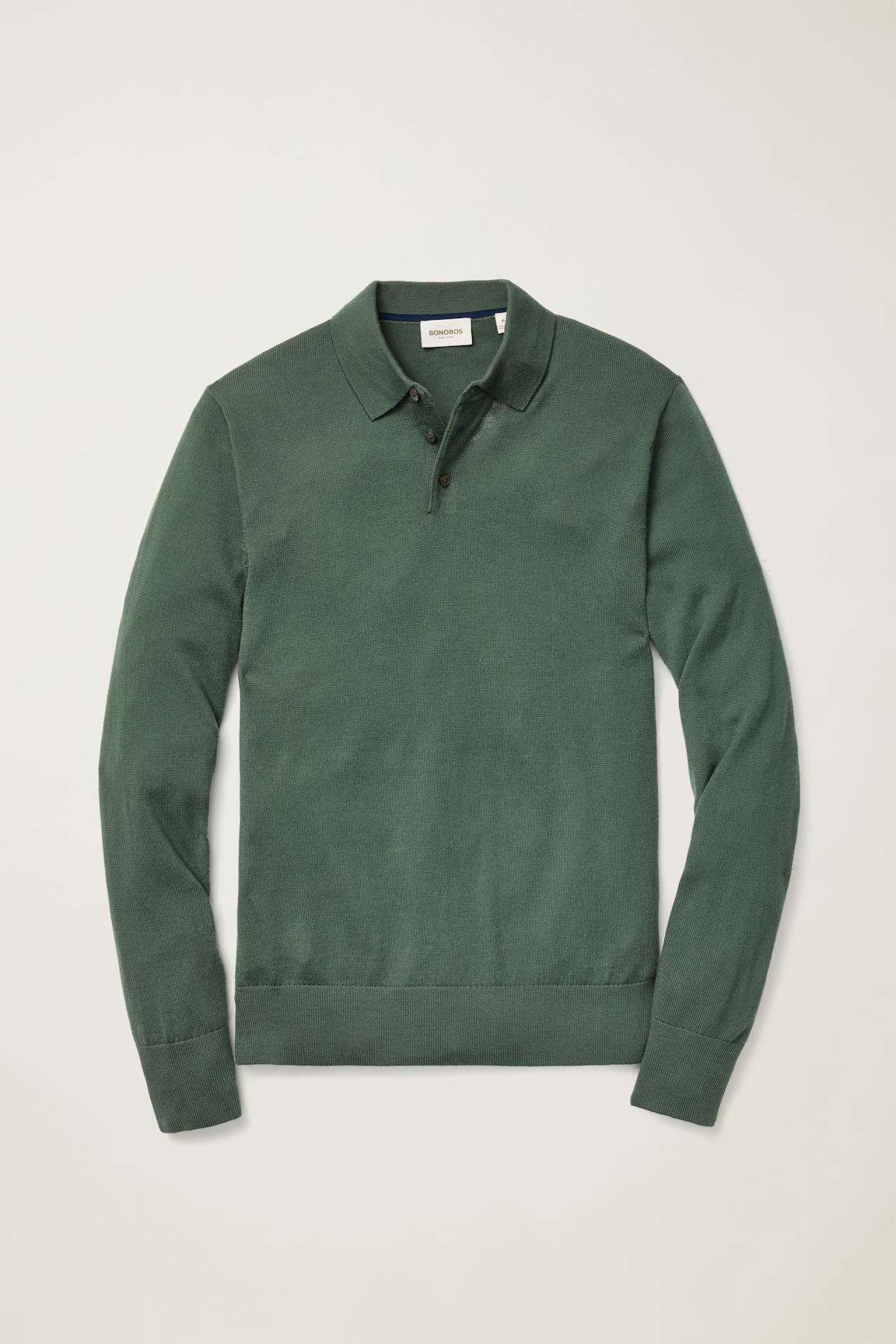 Merino Long Sleeve Sweater Polo Bonobos Best Seller