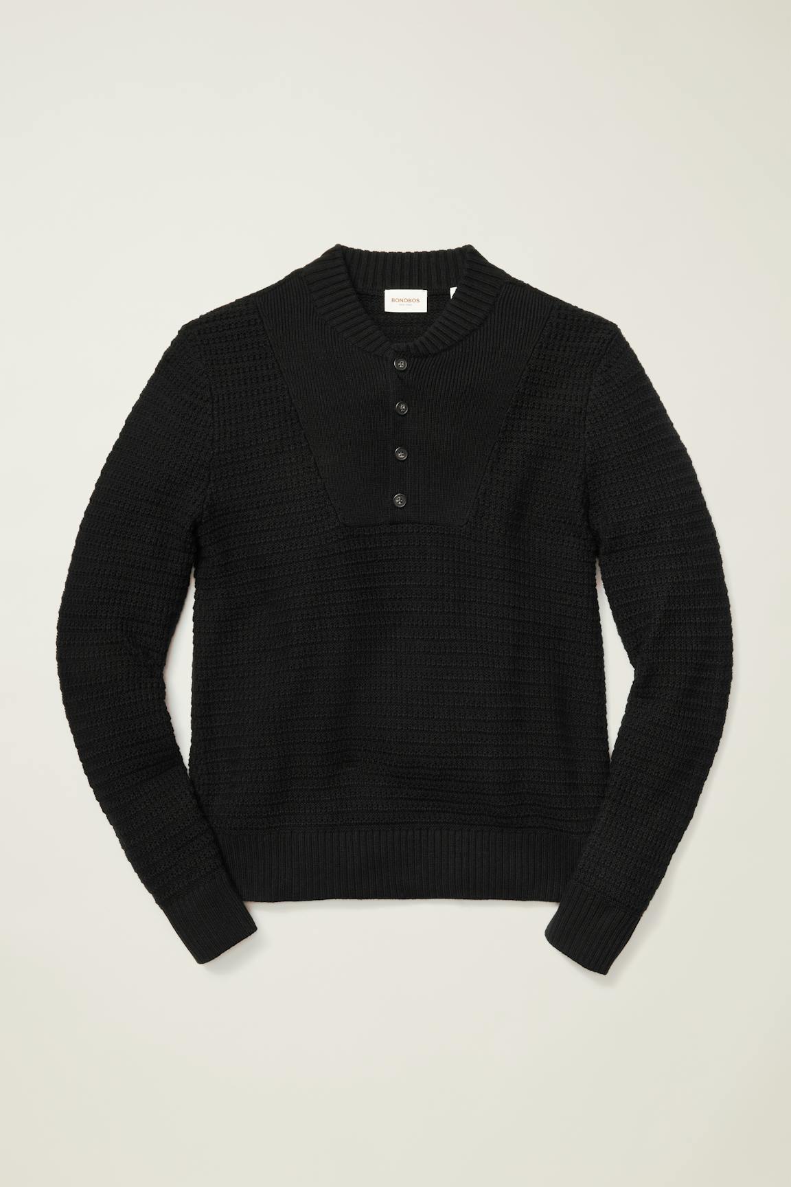 Cotton Cashmere Henley Sweater Bonobos New