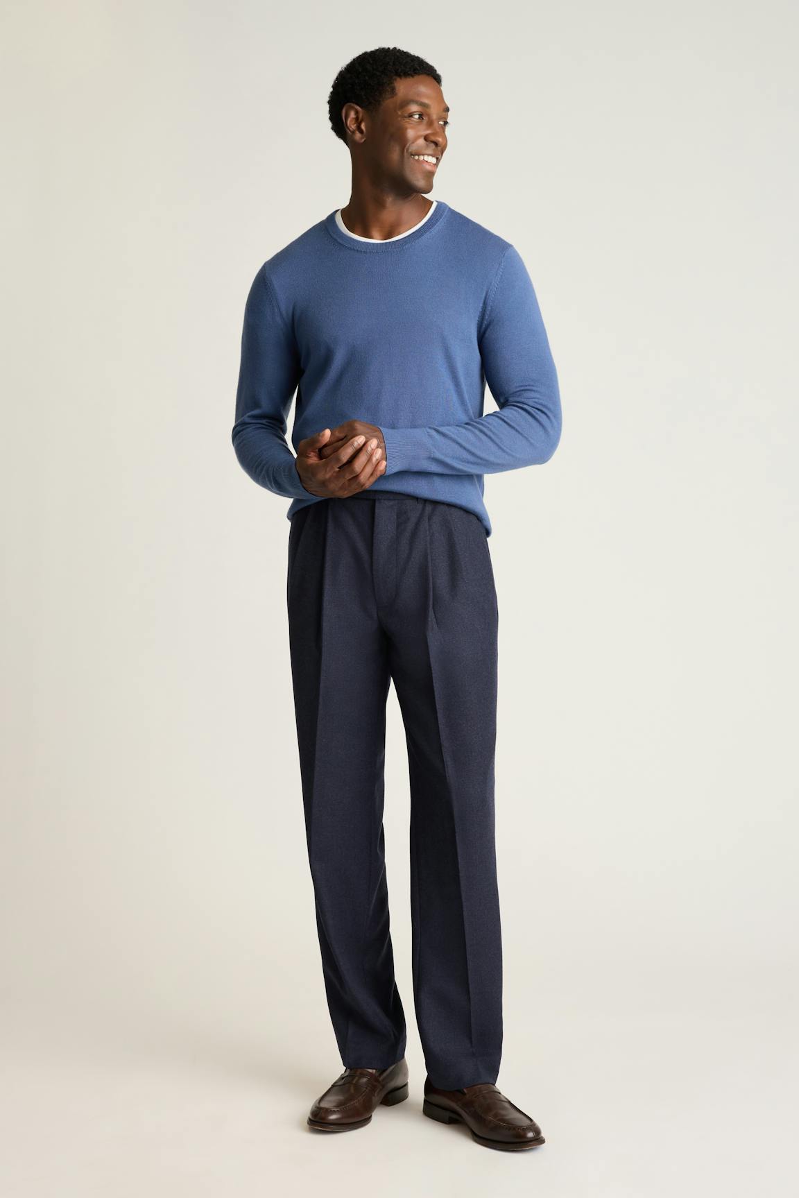 Italian Pleated Wool Trouser Bonobos New