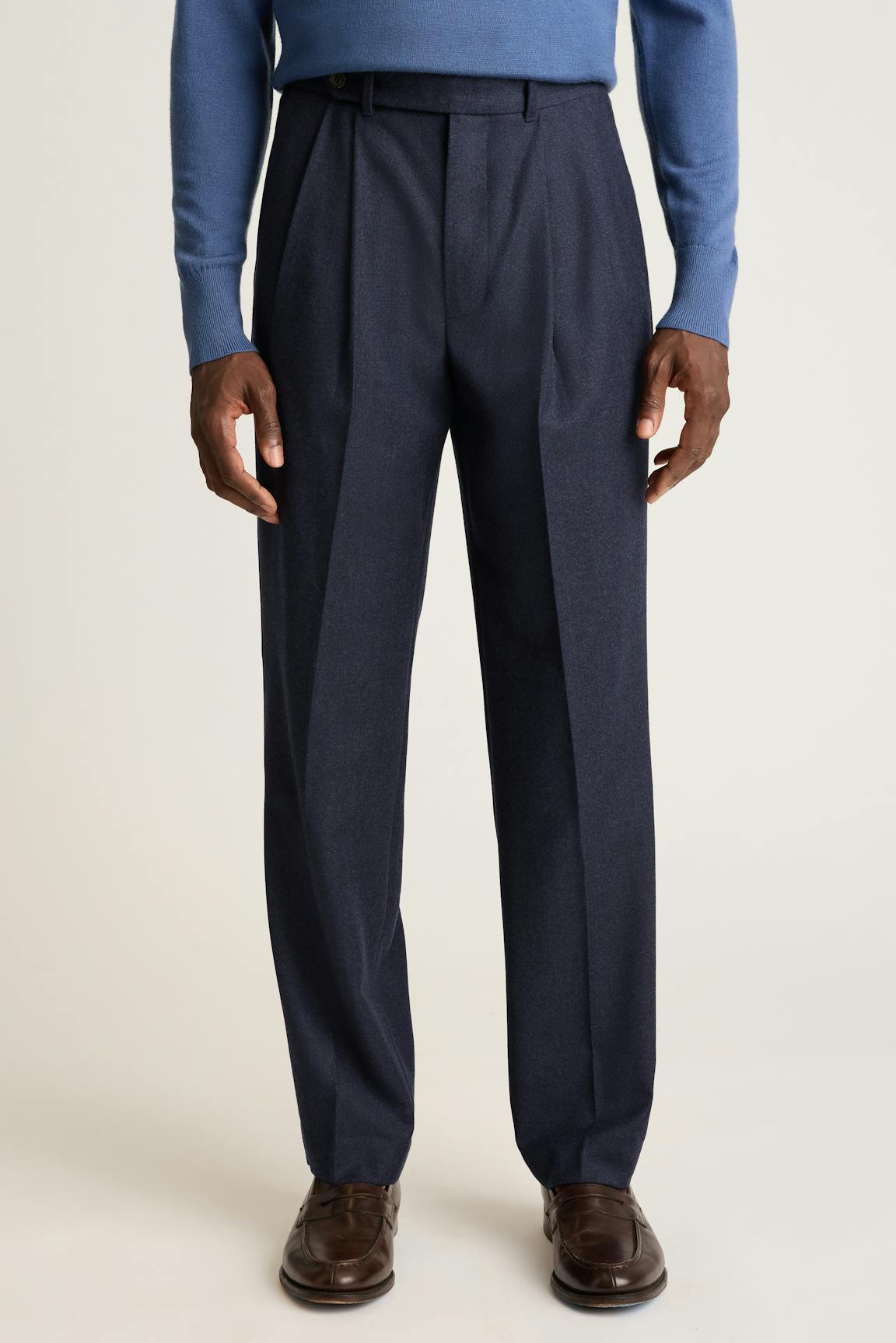 Italian Pleated Wool Trouser Bonobos New