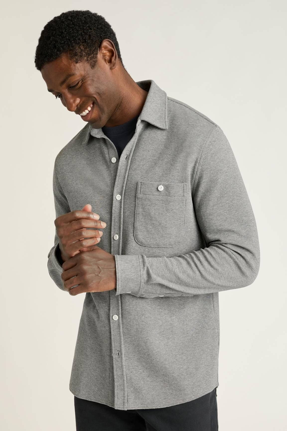 Waffle Button Down Shirt Bonobos Top Pick