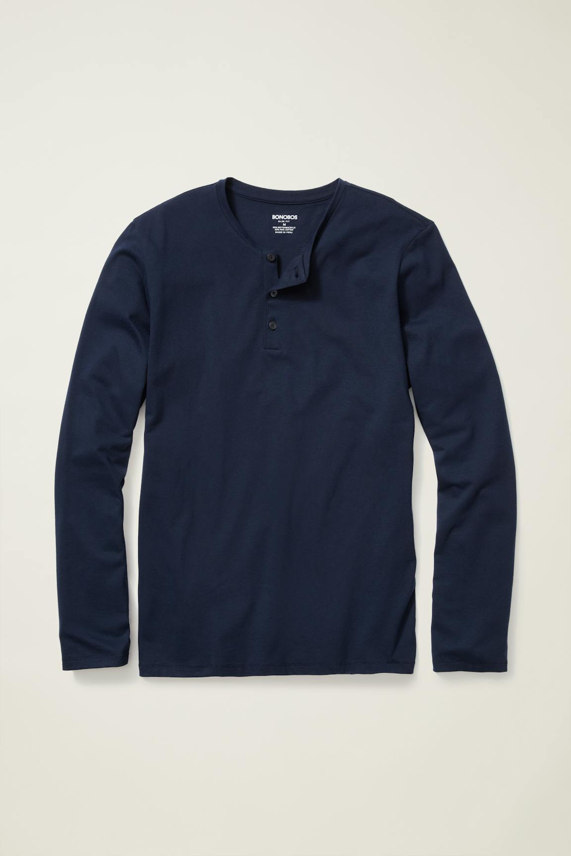 Pima Performance Long Sleeve Henley Bonobos Best Seller