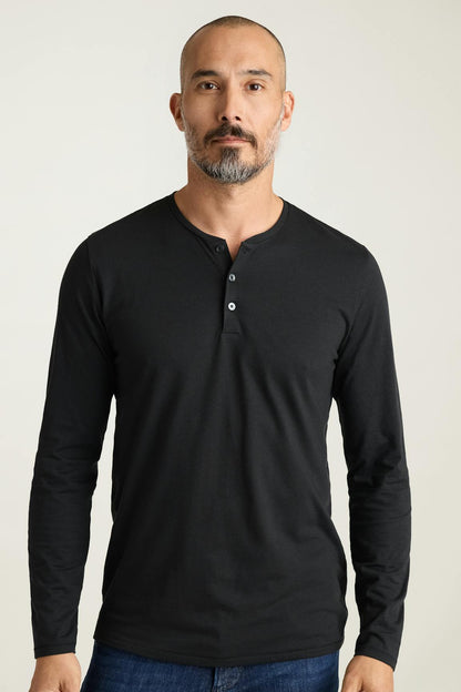 Pima Performance Long Sleeve Henley Bonobos Top Pick
