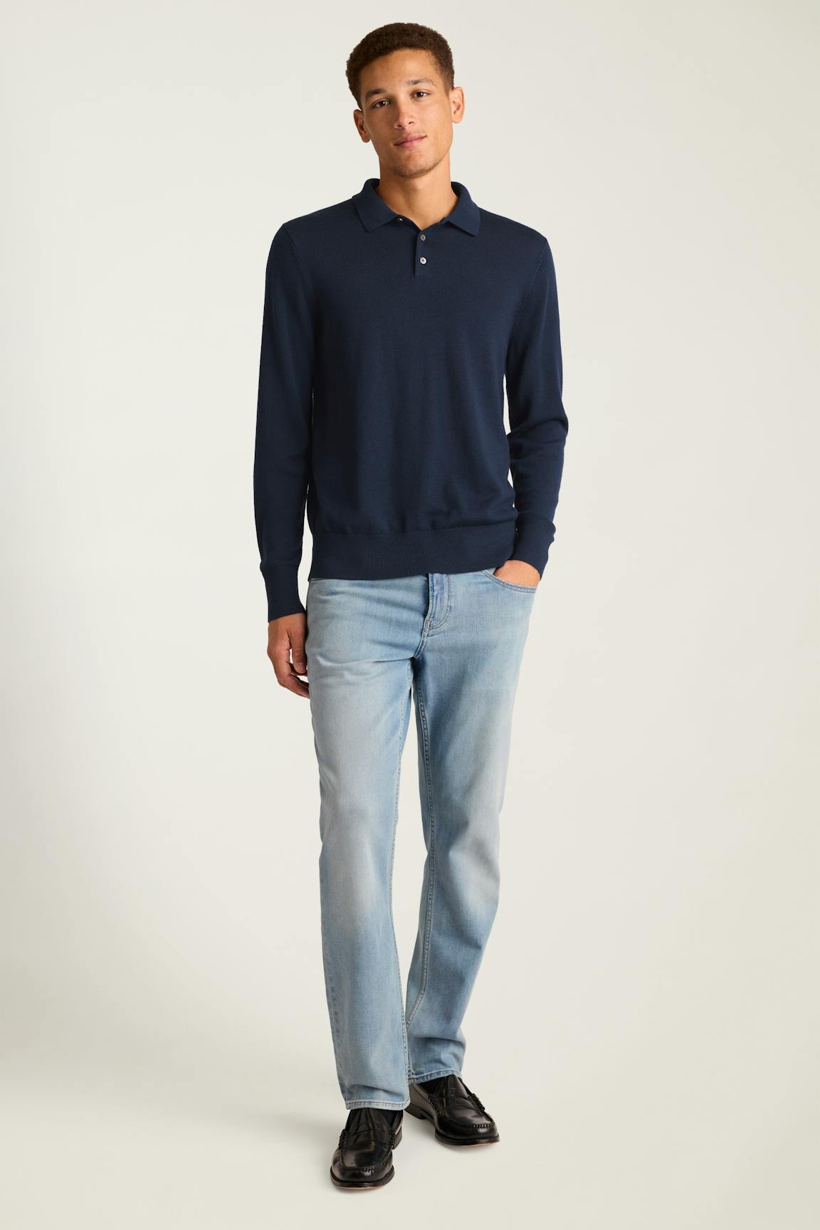 Merino Long Sleeve Sweater Polo Bonobos Trending