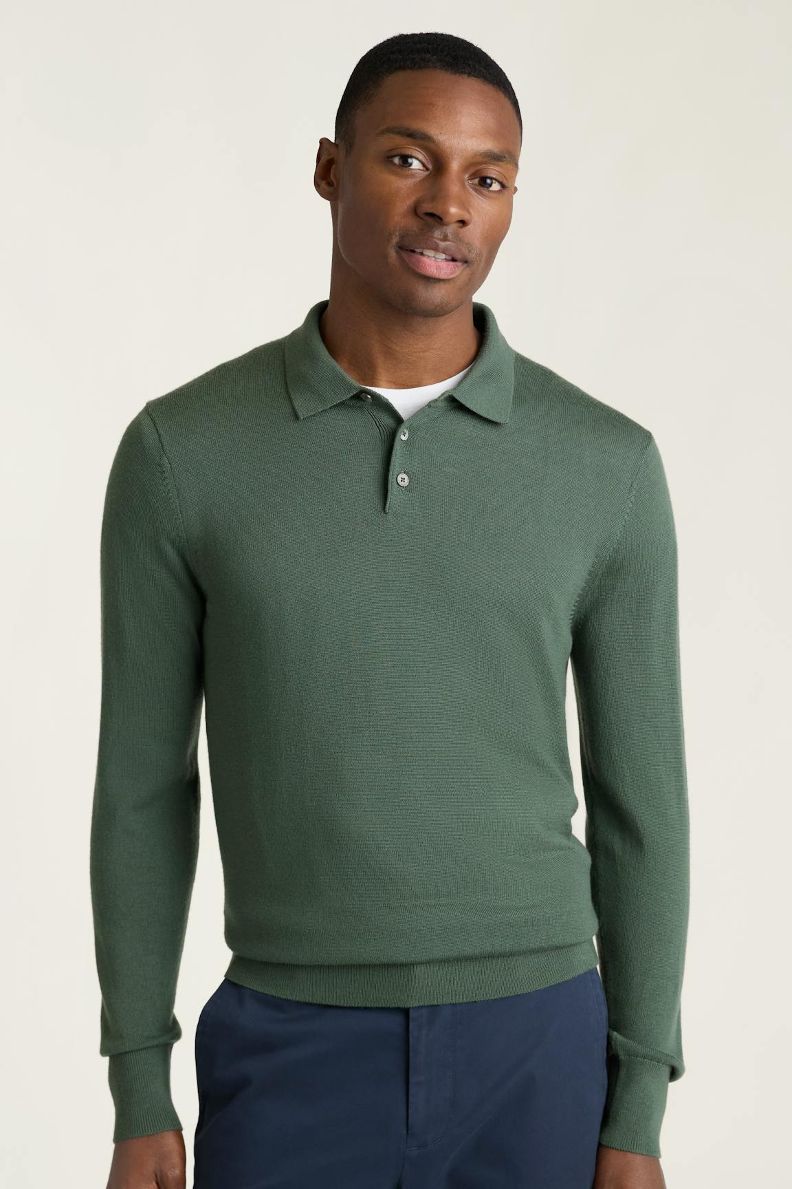 Merino Long Sleeve Sweater Polo Bonobos Best Seller