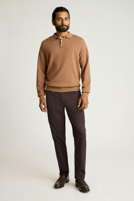 Hudson Long Sleeve Sweater Polo Bonobos New