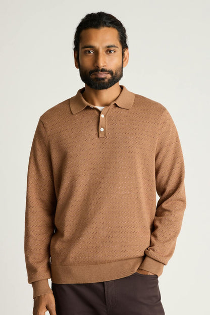 Hudson Long Sleeve Sweater Polo Bonobos New