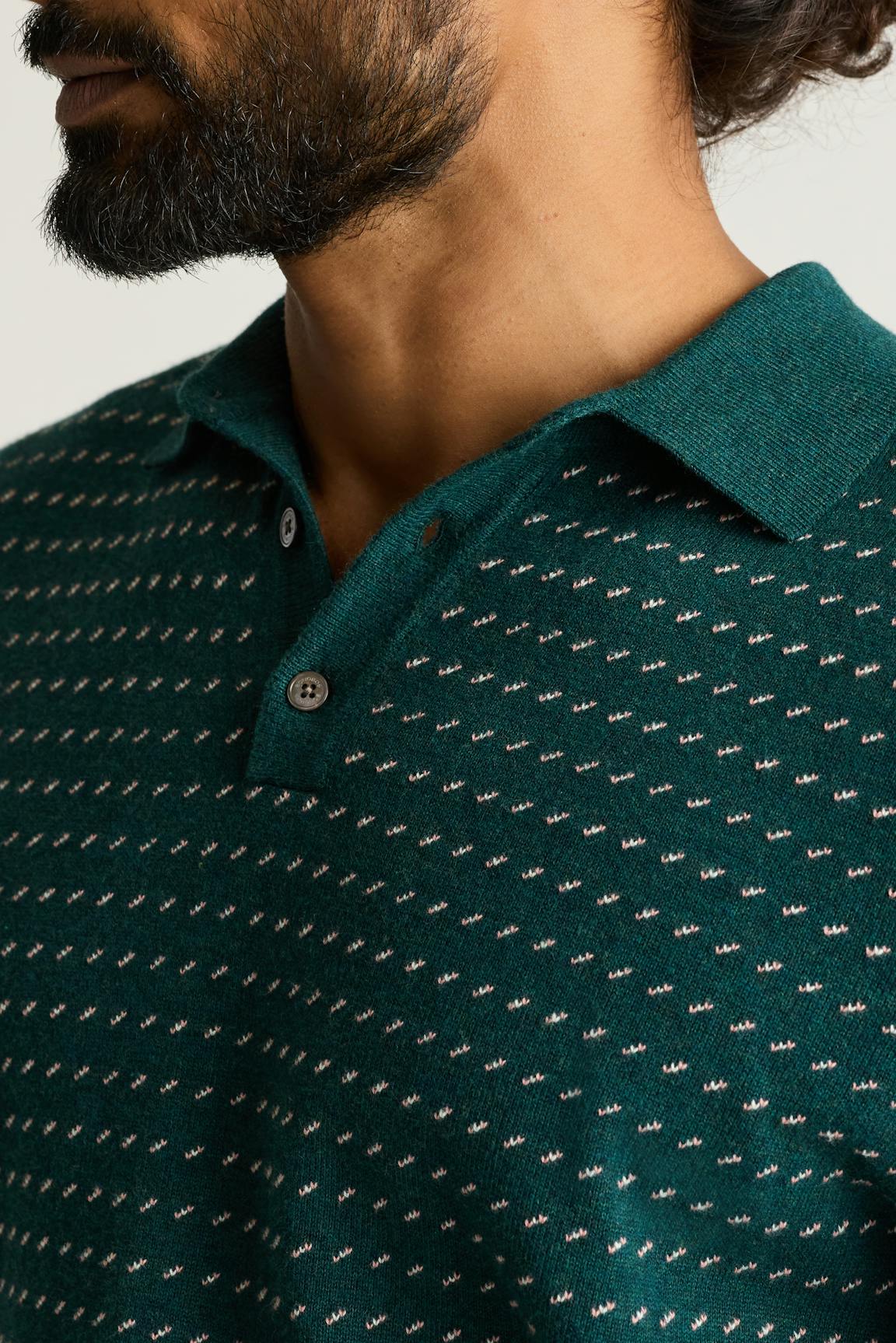 Hudson Long Sleeve Sweater Polo Bonobos Featured