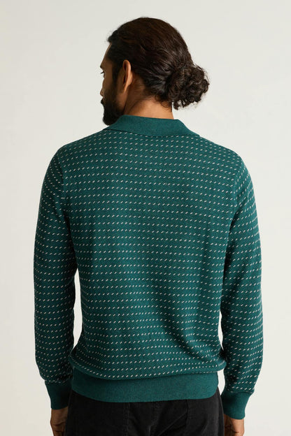 Hudson Long Sleeve Sweater Polo Bonobos Featured