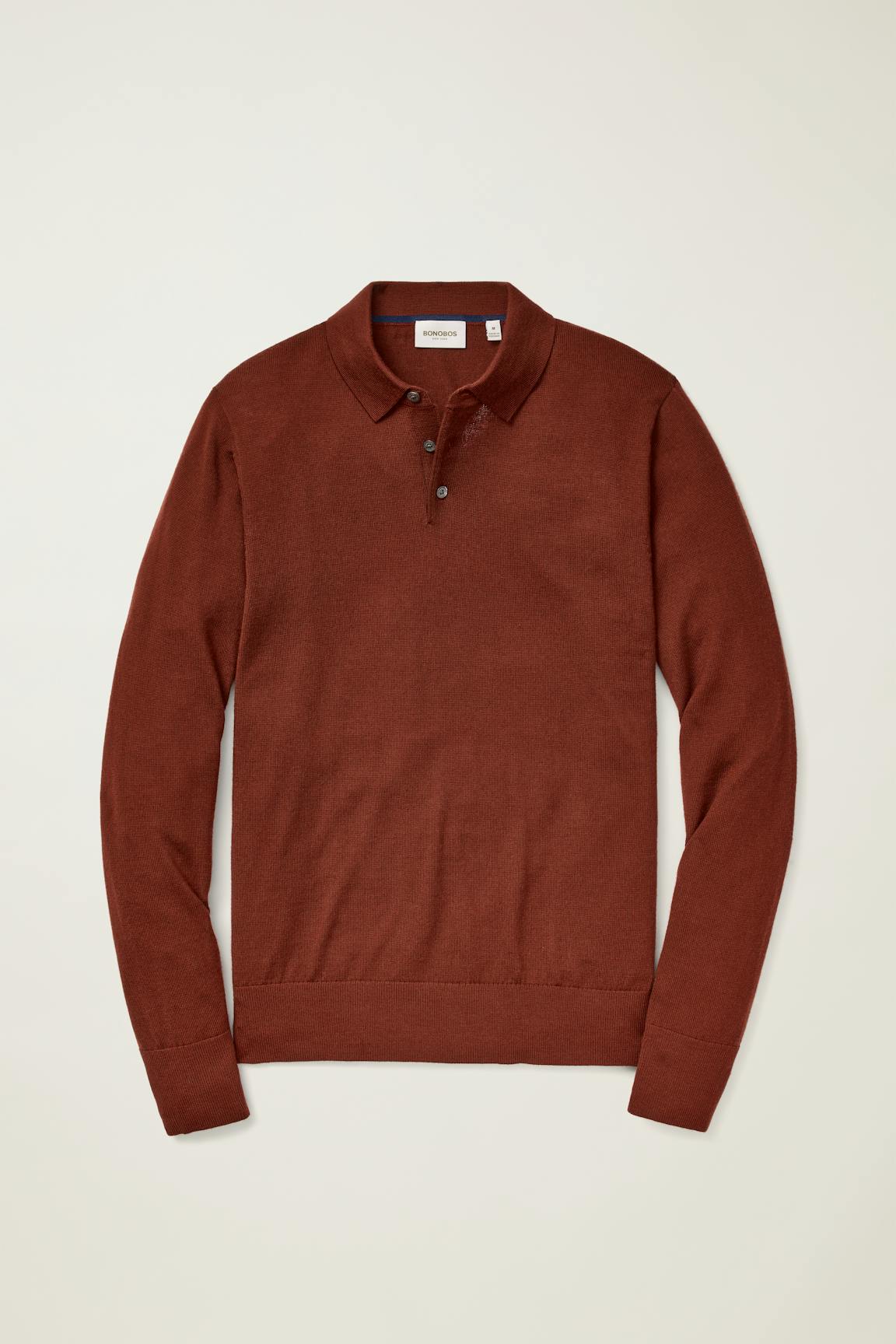 Merino Long Sleeve Sweater Polo Bonobos Trending