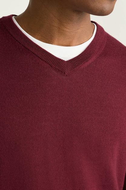 Washable Merino V-Neck Sweater Bonobos Featured