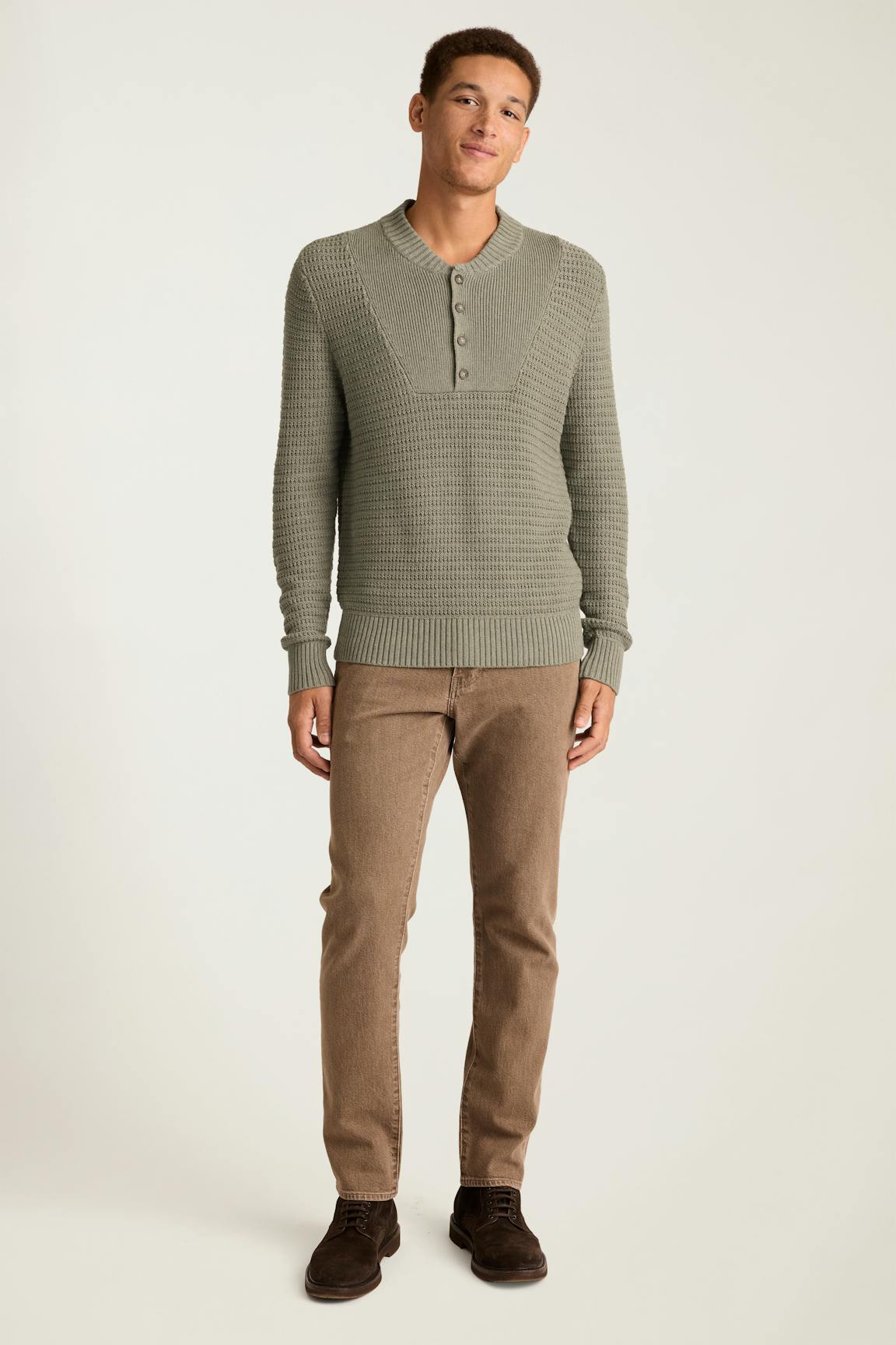 Cotton Cashmere Henley Sweater Bonobos Premium