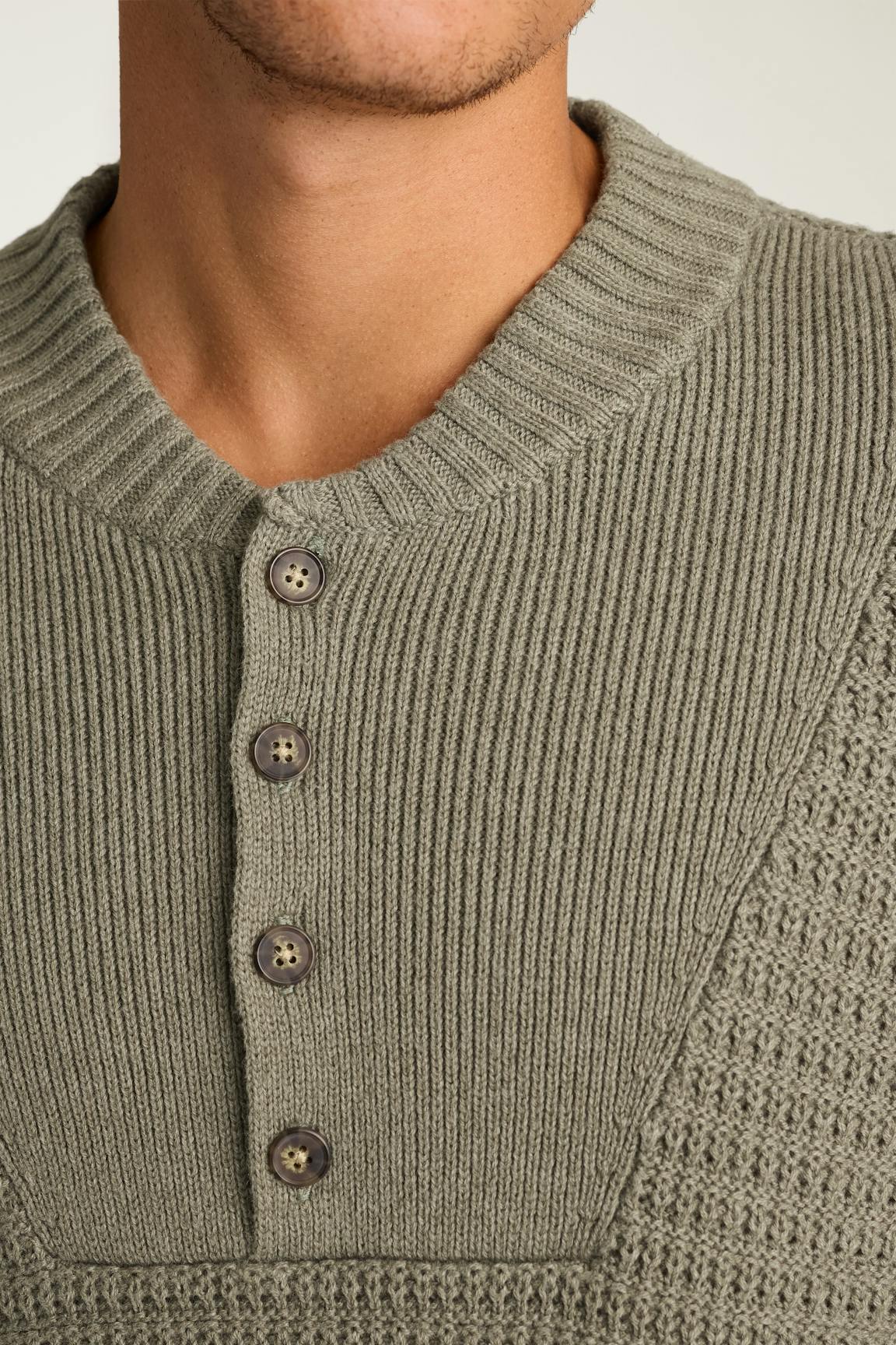Cotton Cashmere Henley Sweater Bonobos Premium