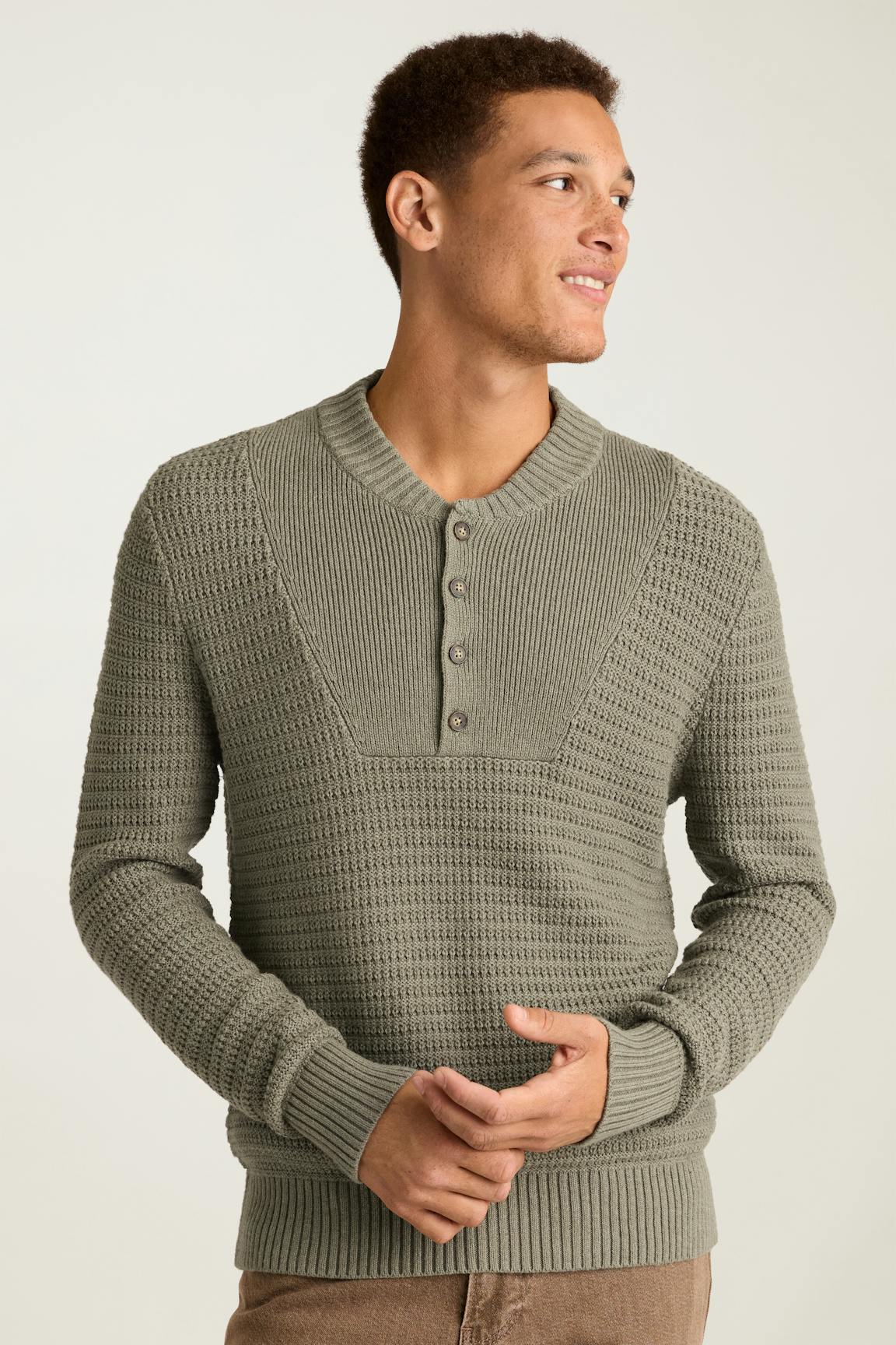 Cotton Cashmere Henley Sweater Bonobos Premium