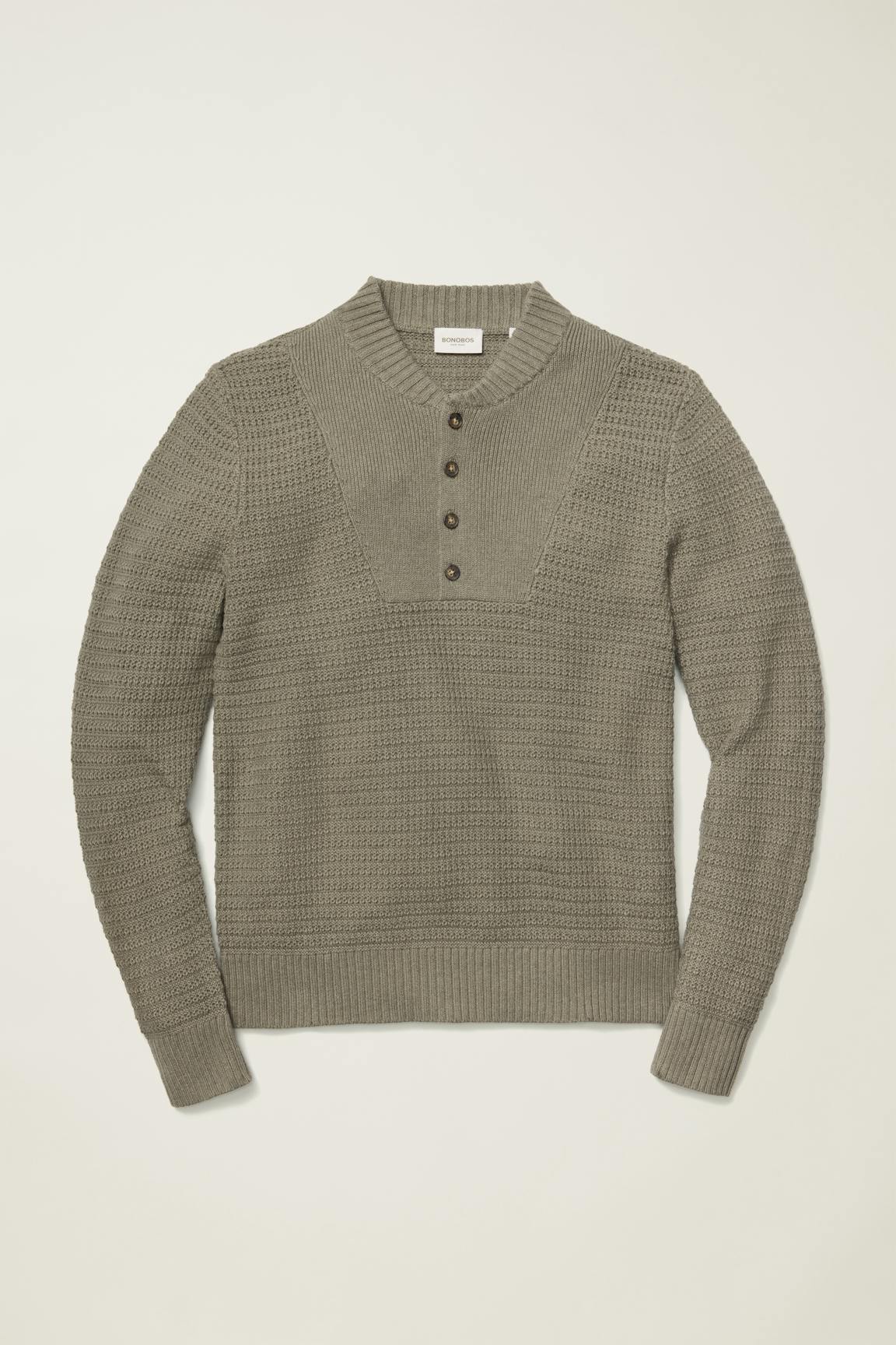 Cotton Cashmere Henley Sweater Bonobos Premium