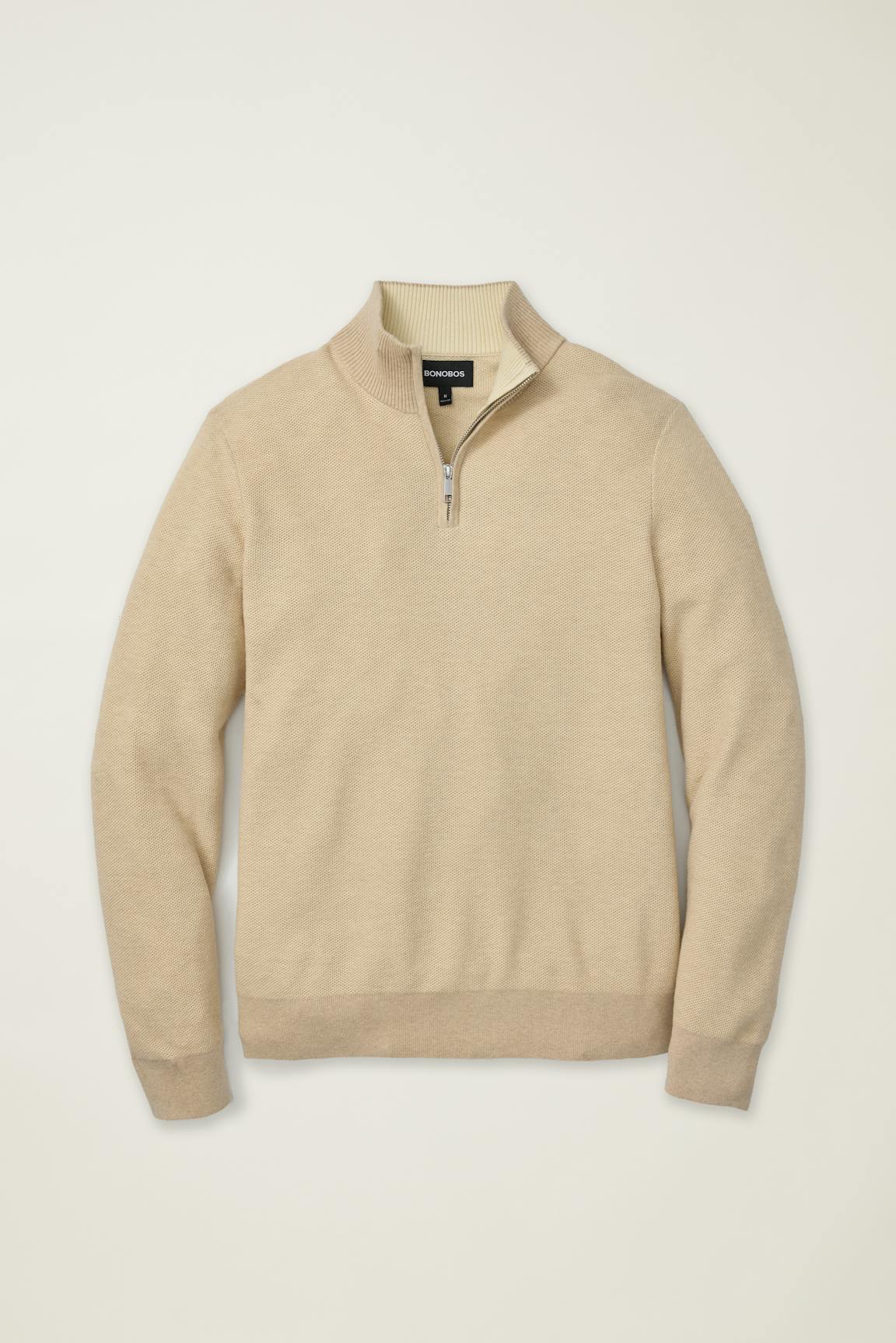 Washable Cotton Cashmere Quarter Zip Bonobos New
