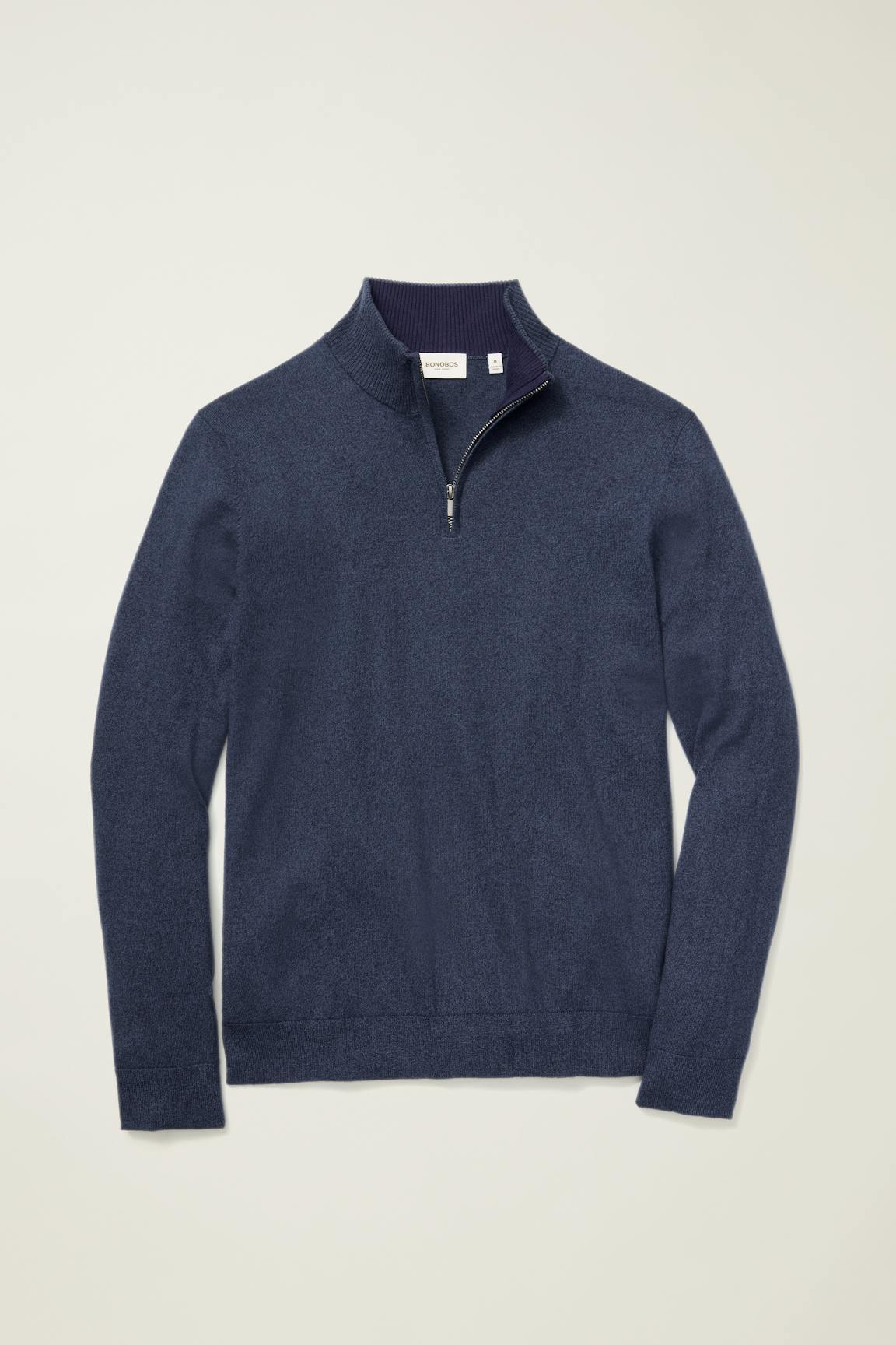 Washable Cotton Cashmere Quarter Zip Bonobos Featured