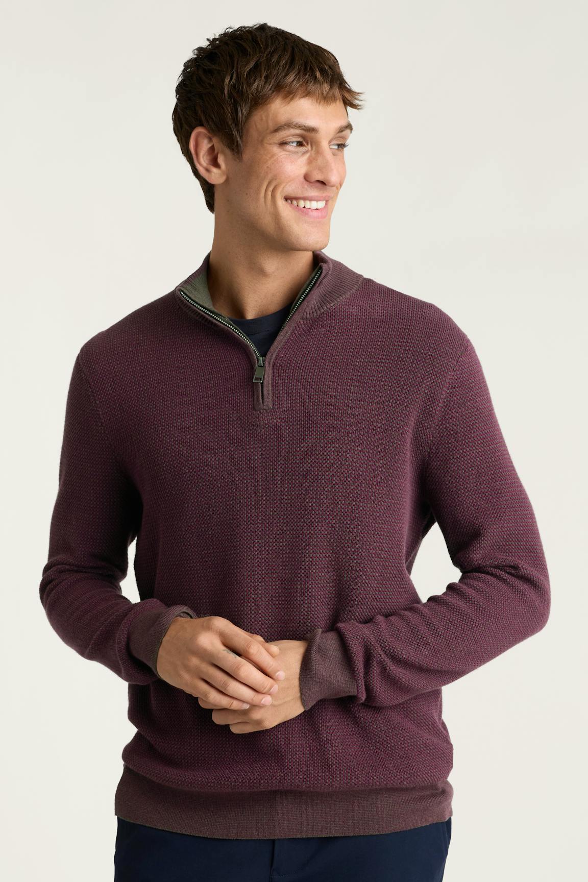 Washable Cotton Cashmere Quarter Zip Bonobos Popular