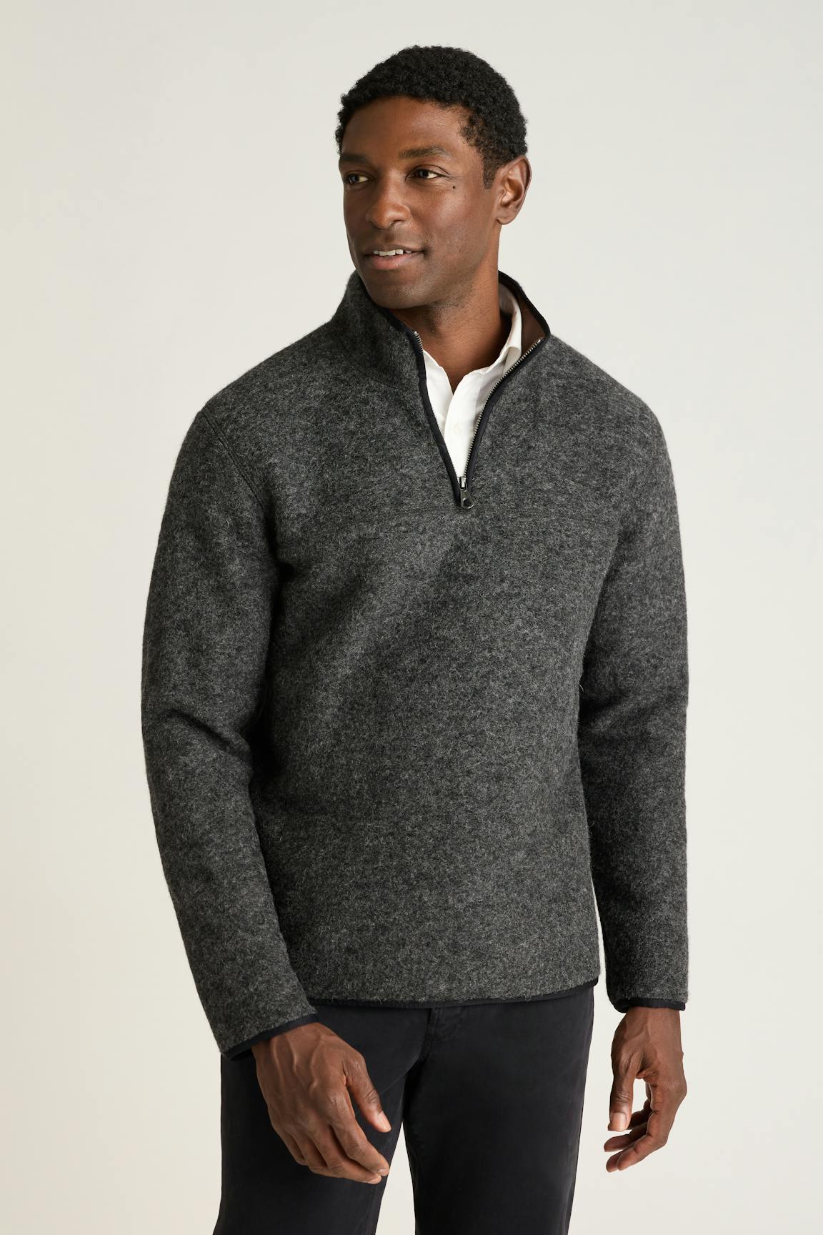 Italian Wool Fleece Quarter Zip Bonobos Premium
