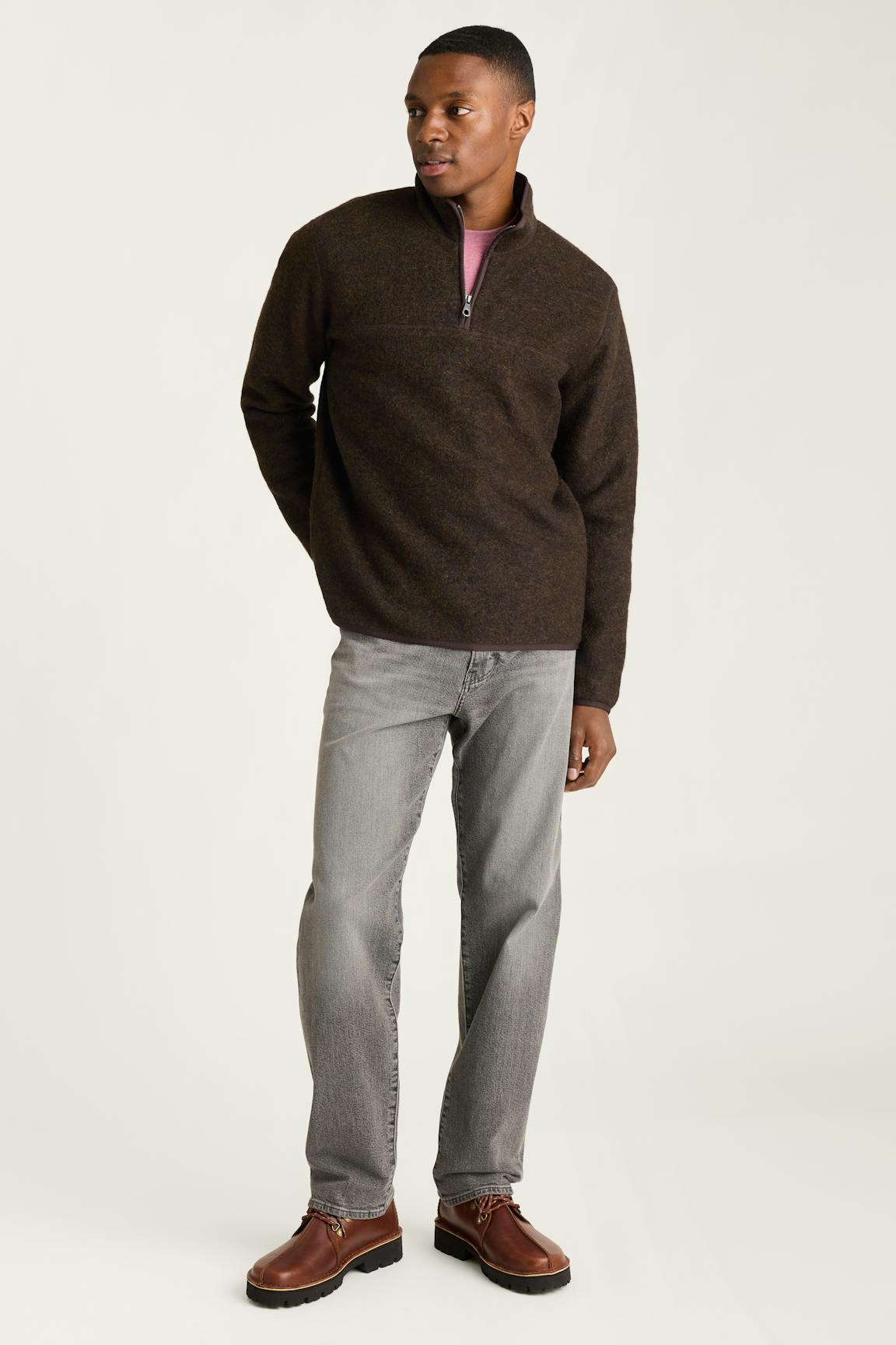 Italian Wool Fleece Quarter Zip Bonobos Premium