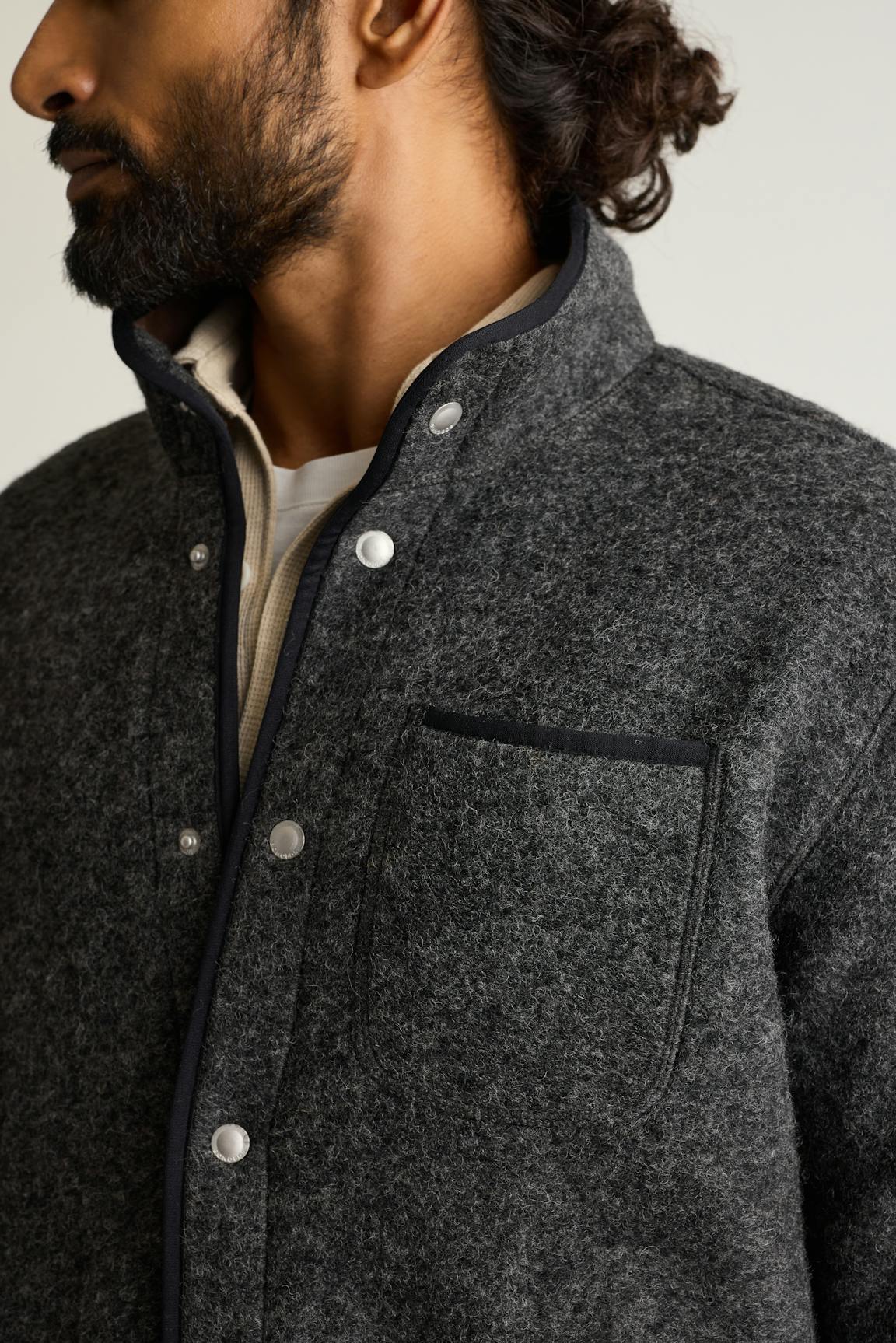 Italian Wool Fleece Jacket Bonobos Premium