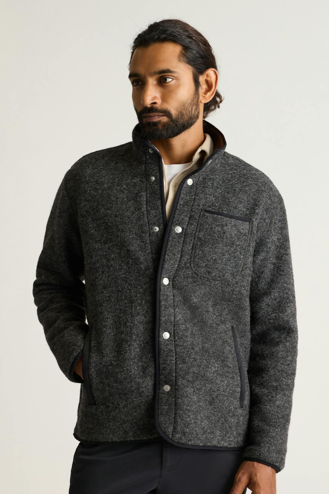 Italian Wool Fleece Jacket Bonobos Premium
