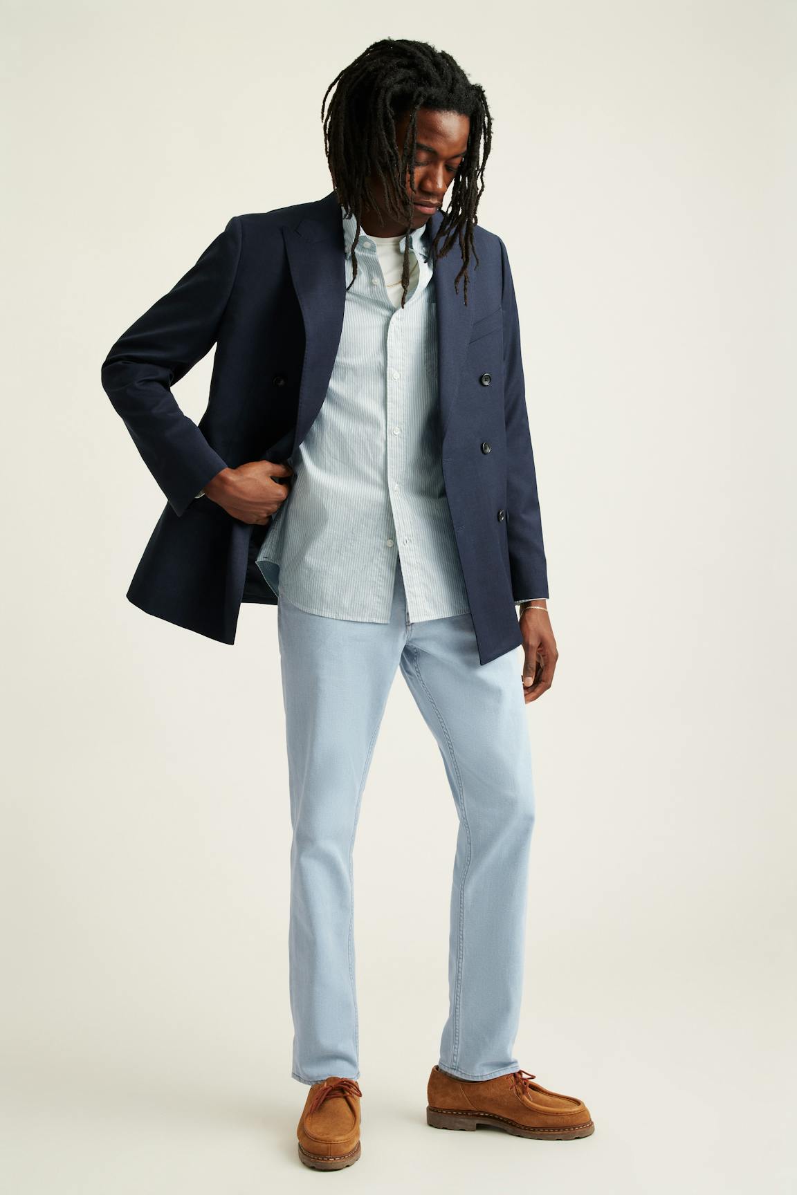 Jetsetter Wool Double Breasted Blazer Bonobos New