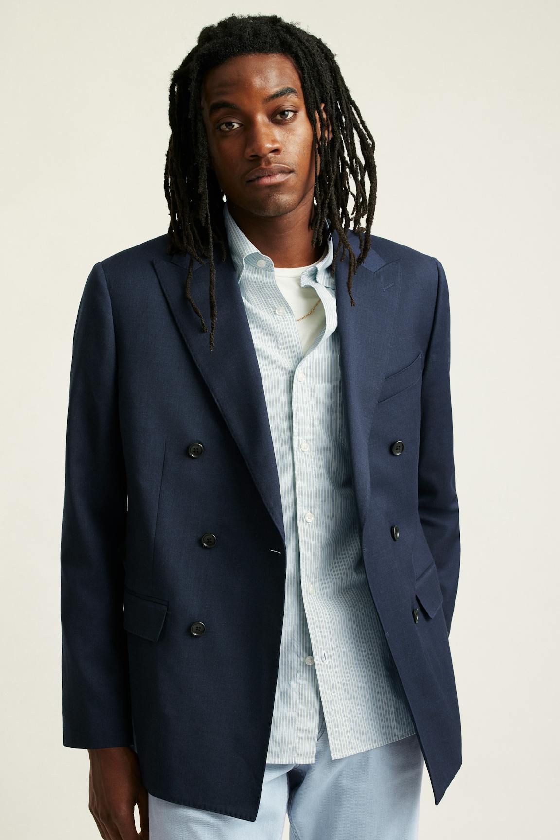 Jetsetter Wool Double Breasted Blazer Bonobos New