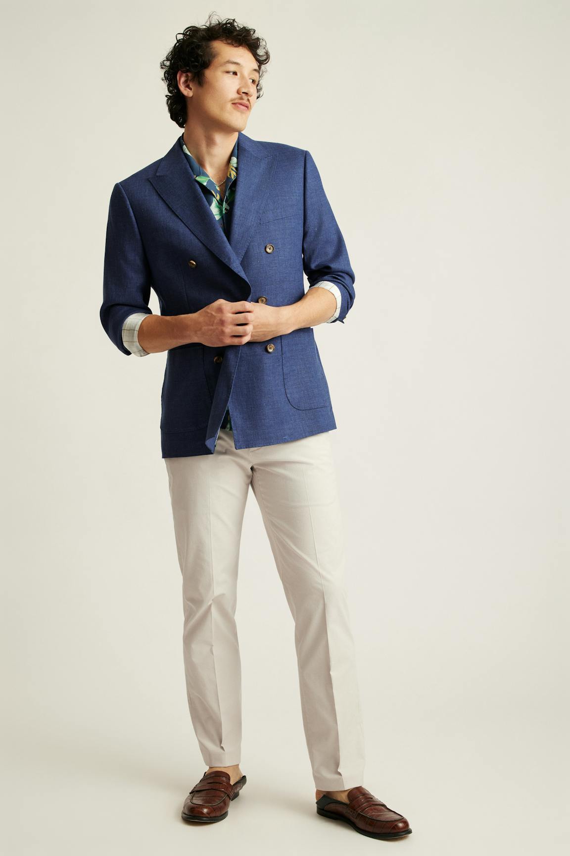 Jetsetter Italian Linen Double Breasted Blazer Bonobos Popular